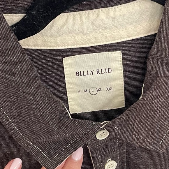 Billy Reid Pensacola Polo Shirt Size Large Brown Casual Classic Short Sleeve.  3 - Picture 3 of 8